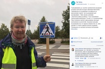 Turvary ry:n puheenjohtaja Päivi Koskinen kehotti yläkoululaisia olemaan esimerkkinä nuoremmille.